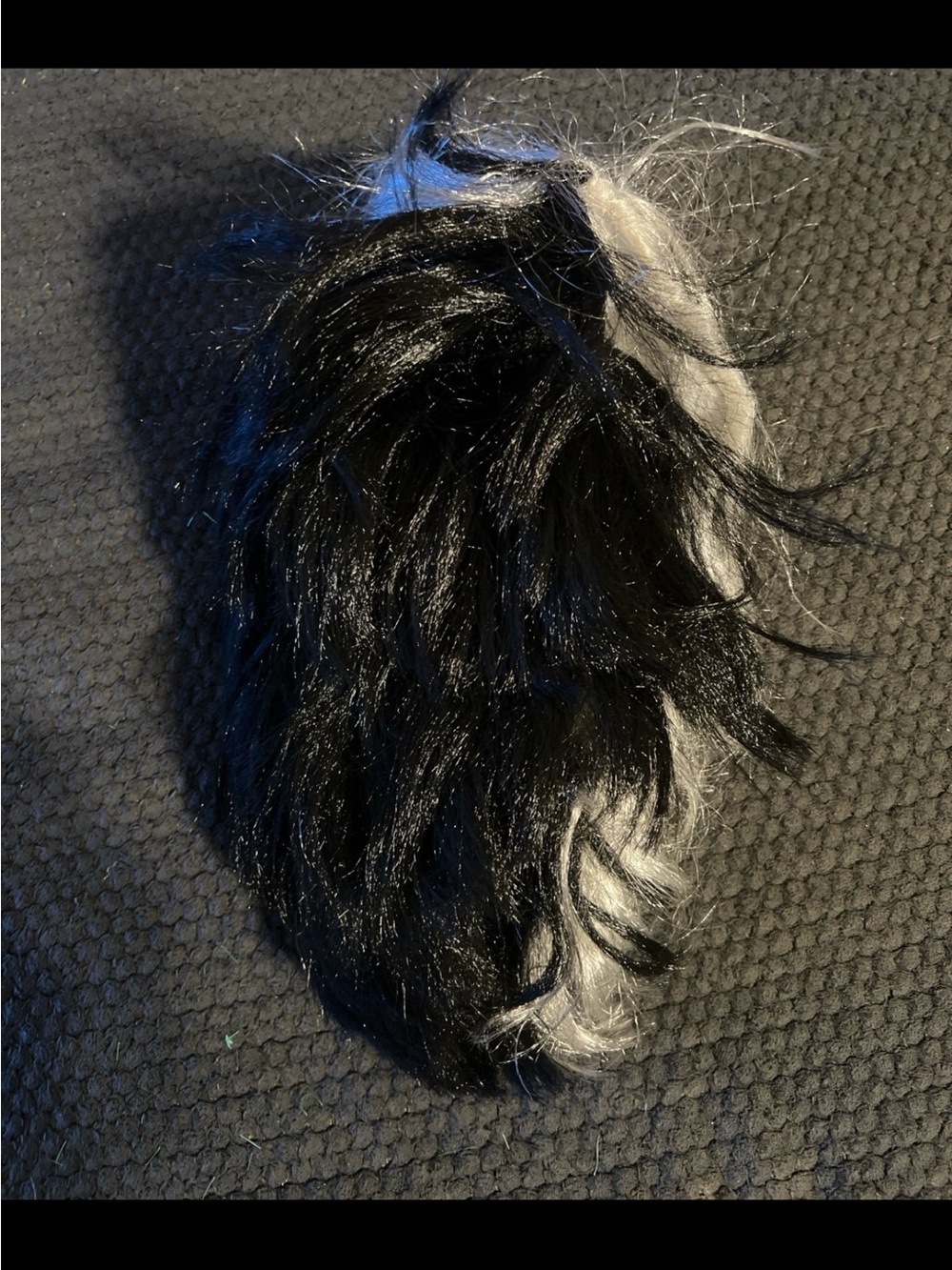 Black & Silver Two-Tone Clip-In Hair Accent for Women